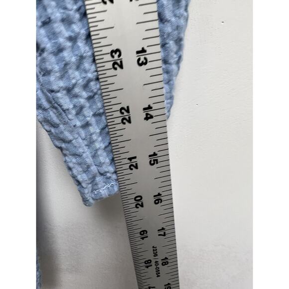 Woolrich Womens Shirt Gauzy Waffle 3/4 Sleeve Lightweight Blend Blue,XS A001413 - Picture 3 of 8